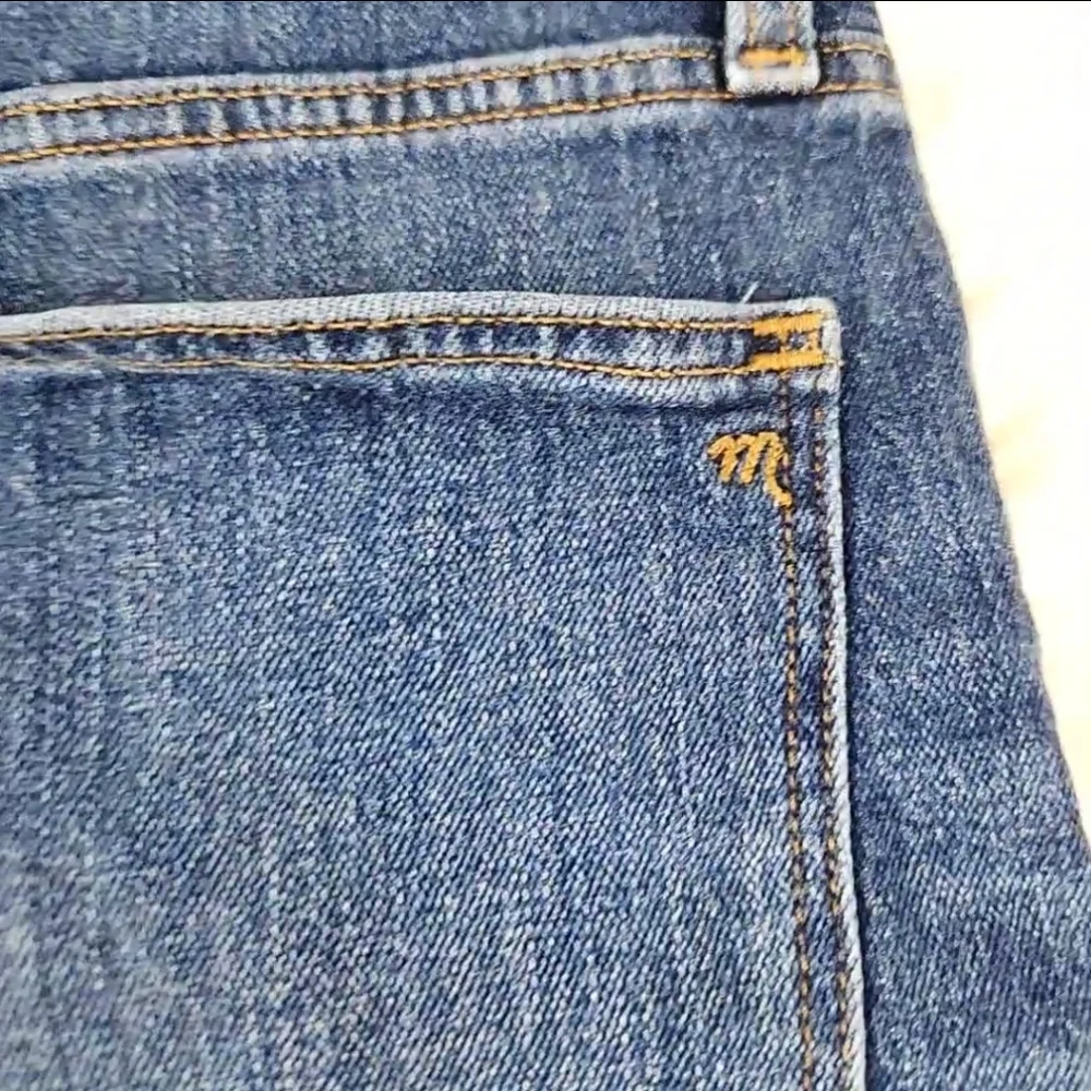 Madewell High Rise Dark Wash Cuffed Denim Shorts